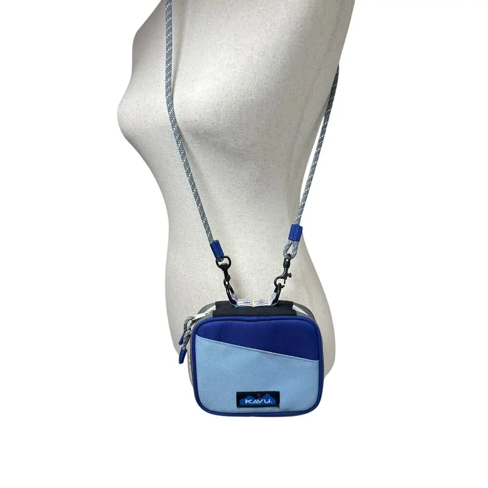 Kavu Safety Cove Case Water Resistant Crossbody Blue Gray